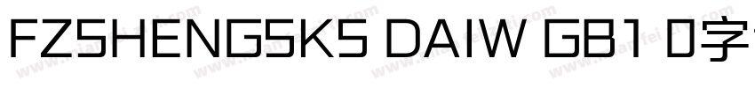 FZSHENGSKS DAIW GB1 0字体字体转换